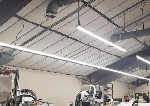 interior ceiling lights in industrial building